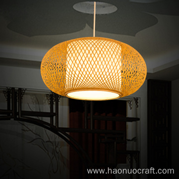 Iluminación de araña de bambú moderna para sala de estar de tatami